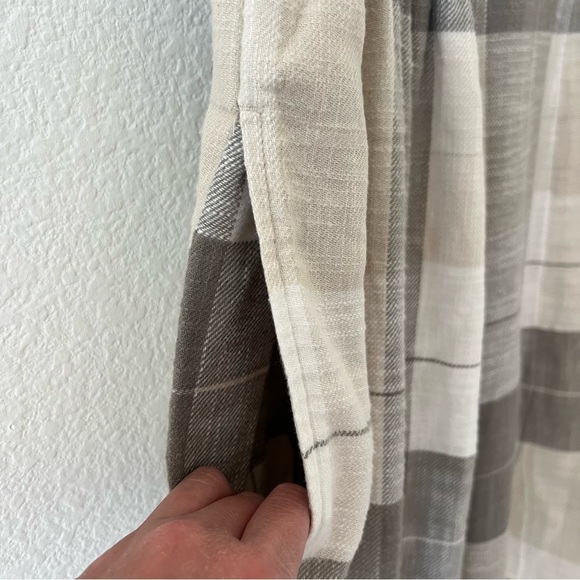 NWT UpWest Plaid Flannel Mini Dress Easy Flutter Sleeve Coastal Cowgirl M - Picture 10 of 16